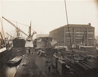 (CHEESE) Album entitled Photographs Shewing Arrangements at The Surrey Commercial Docks for Warehousing and Handling Canadian Produce w
